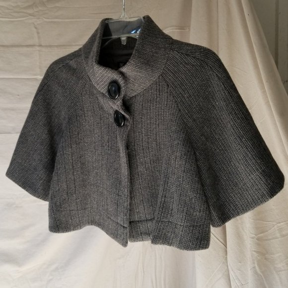 I-N-C Women’s Heavy Wool Grey Cropped Pea Coat – size M - Picture 2 of 15